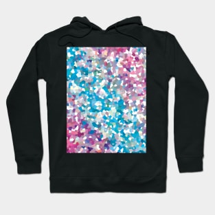 Blue and Purple Sparkly Winter Snow Abstract Art Hoodie